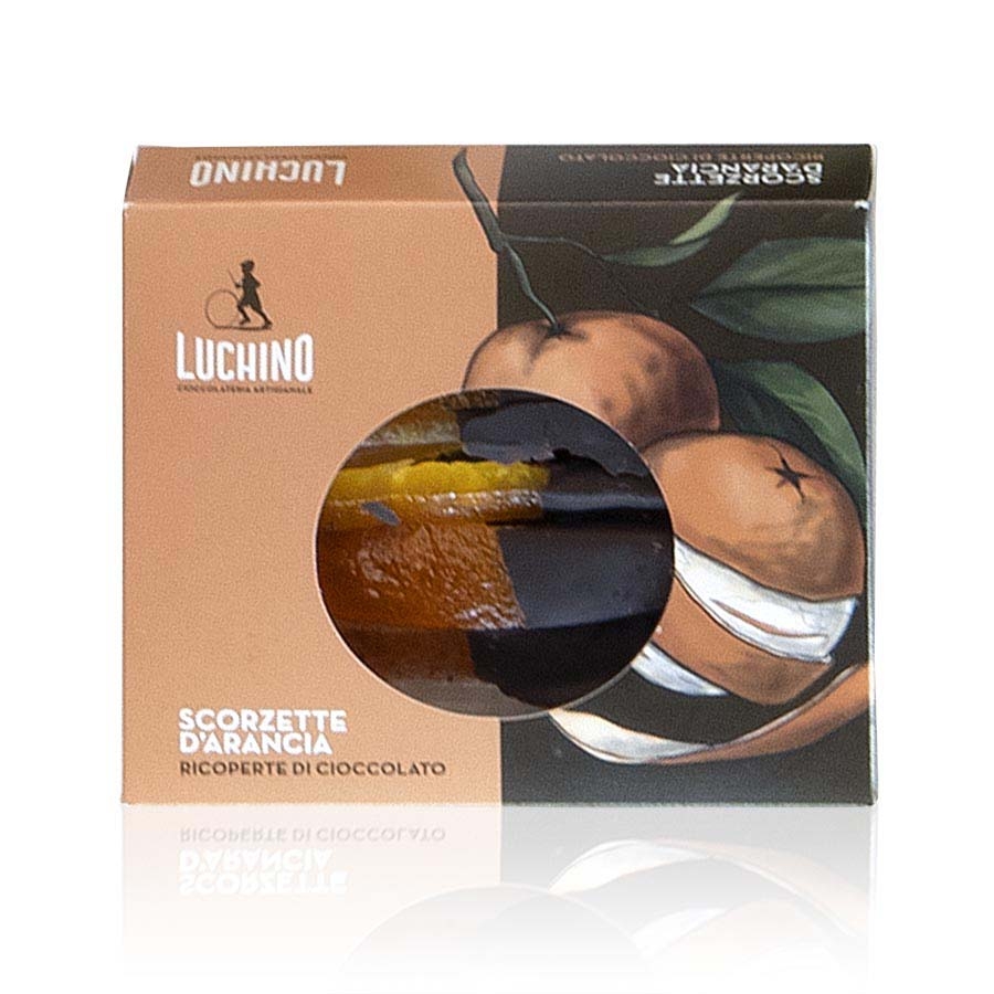 “Aranciok” Scorzette di Arancia Ricoperte di Cioccolato Luchino Cioccolato g 100