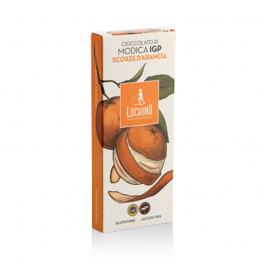 Cioccolato di Modica IGP Scorze d’Arancia – tavoletta g 100 – Luchino Cioccolato gluten free