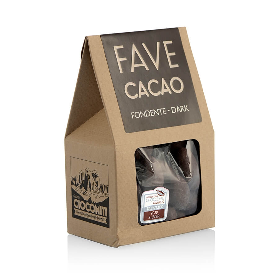 Fave di Cacao tostate e ricoperte con cioccolato fondente cuvee 71% astuccio g 130 Ciocomiti