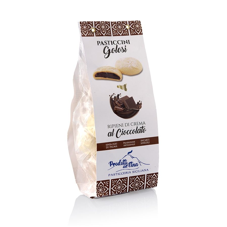 Pasticcini Ripieni con Crema al Cioccolato – confezione g 120 – Dolci dell’Etna