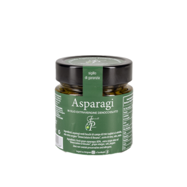 Asparagi in olio extravergine di oliva denocciolato di Bosana – Fratelli Pinna – Vaso ml 212
